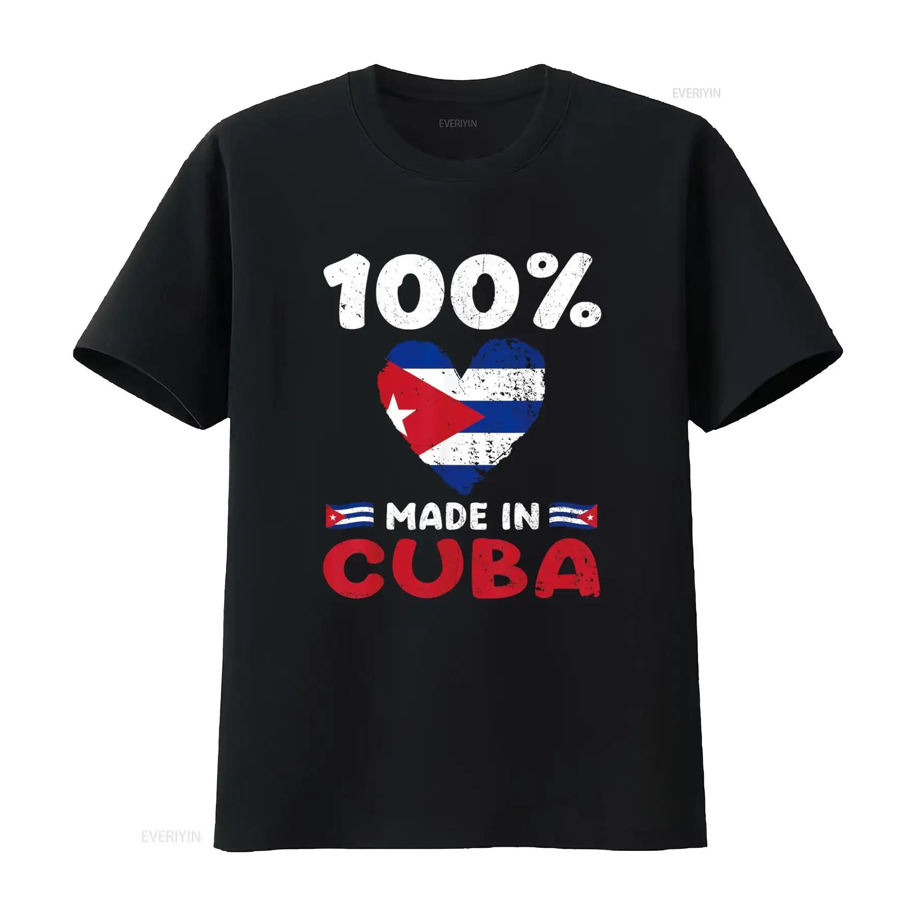 

100 Percent Made In Cuba Cuban Boys Girls Kids T Shirt vintage Washed Breathable Unisex homme fashion Stretched graphic