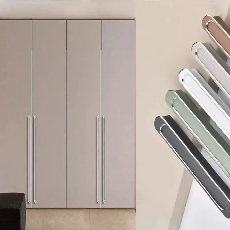 Modern Minimalist Round Headed Gray Cabinet Door Furniture Handle, Light Luxury Aluminum Alloy Drawer, Kitchen Cabinet Handle