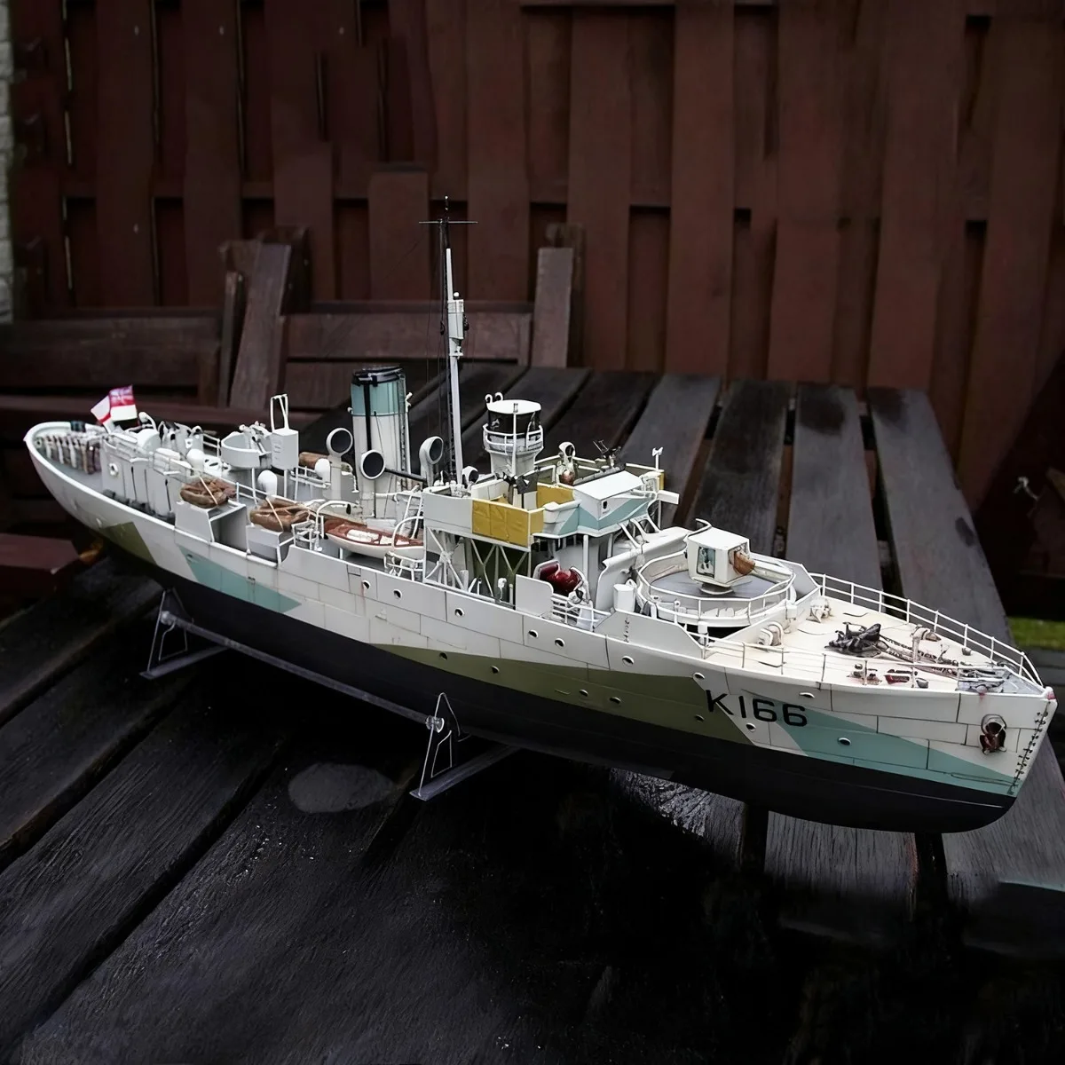 1/72 ريفيل زهرة فئة الفرقاطة التجمع نموذج 88.2 سنتيمتر مجهزة بأضواء السفن نموذج ثابت السفينة لعبة مجموعة نادرة #2