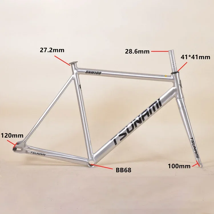 Aluminum Alloy Fixie Frame And Fork Fixie Bike Fixed Gear Frame Bike Frameset Track Bicycle Part