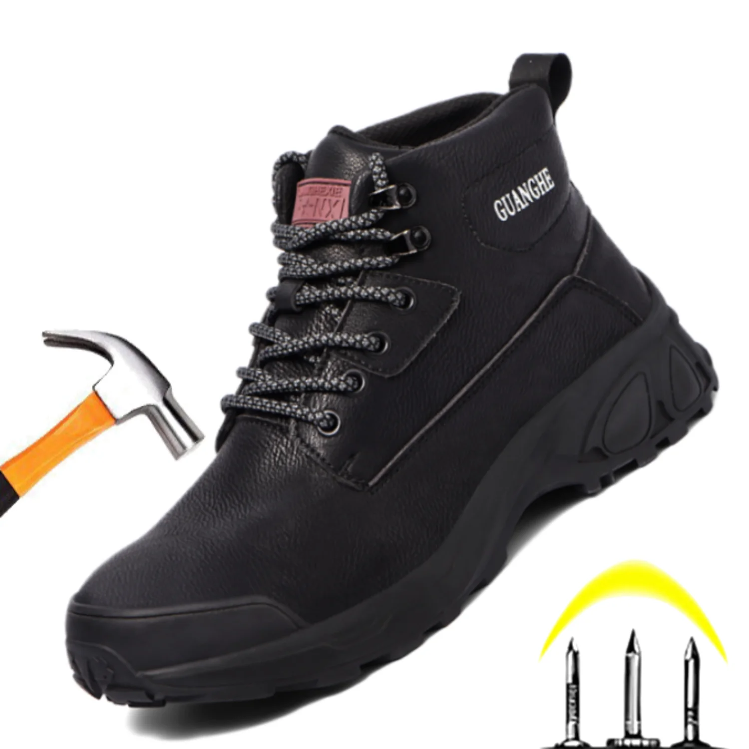 New Safety Shoes Puncture-Proof Work Sneaker Waterproof Work Shoes Steel Toe Shoes Safety Boots Indestructible Shoes Lightweight