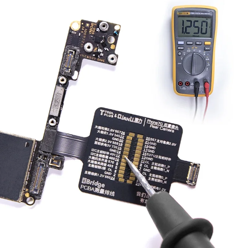 Cavo di rilevamento QIANLI IBridge per IP 7 Telecamera anteriore posteriore Altoparlante Microfono Display Touch Strumento di rilevamento guasto della scheda madre