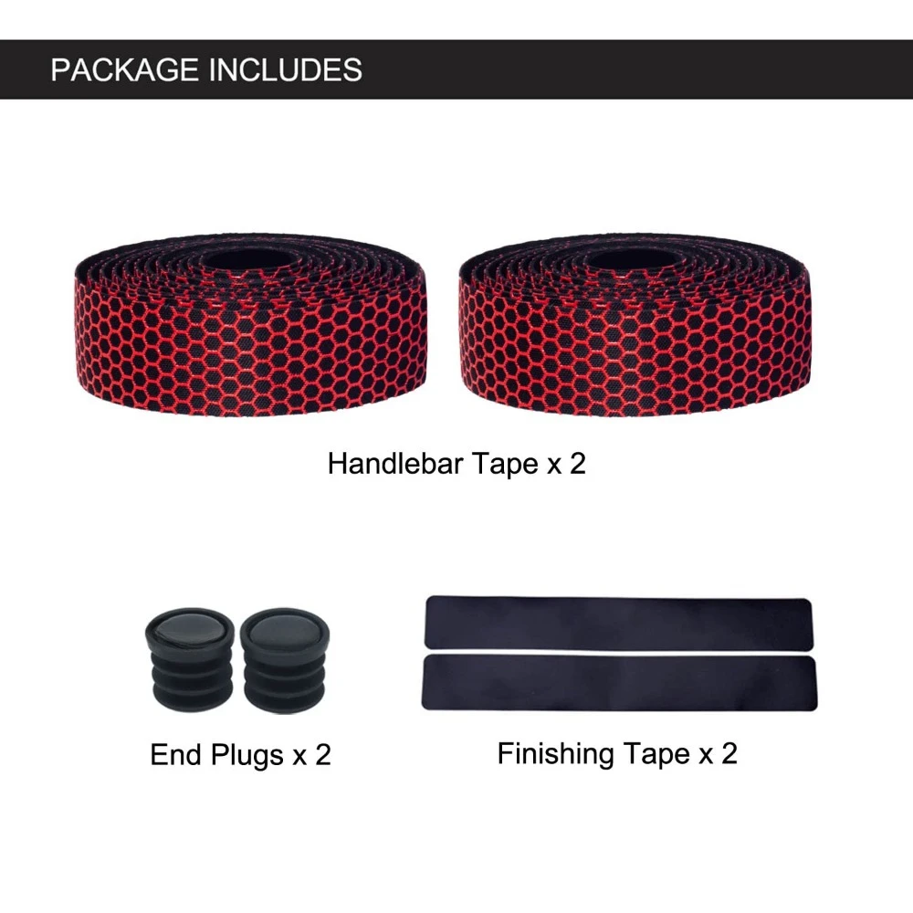 Guidoline Velo Route EVA Handlebar Band with End Cap Anti-slip Comfortable Cycling Handlebar Tape for Bicycle
