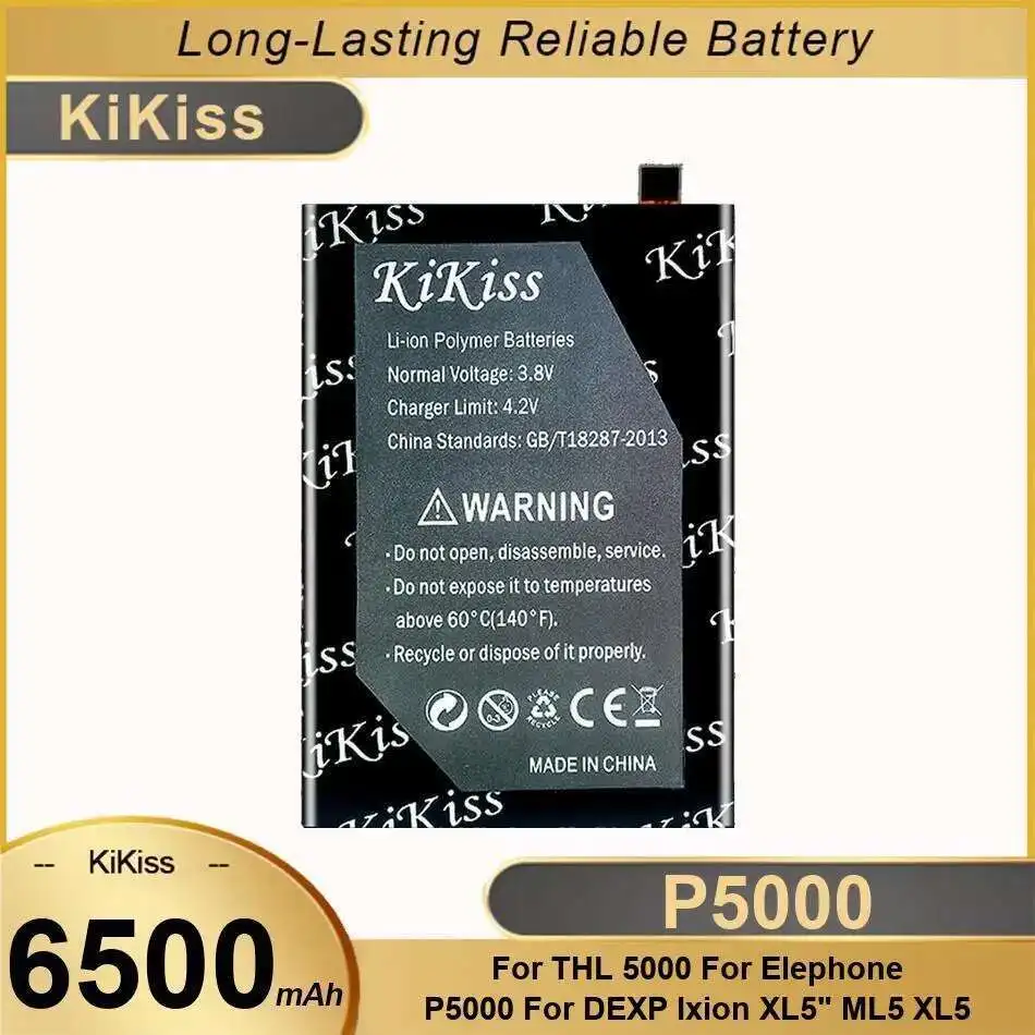 

Mobile Phone Battery For Thl 5000 Elephone P5000 Dexp Ixion XL5" ML5 XL5 Premium Replacement 6500Mah