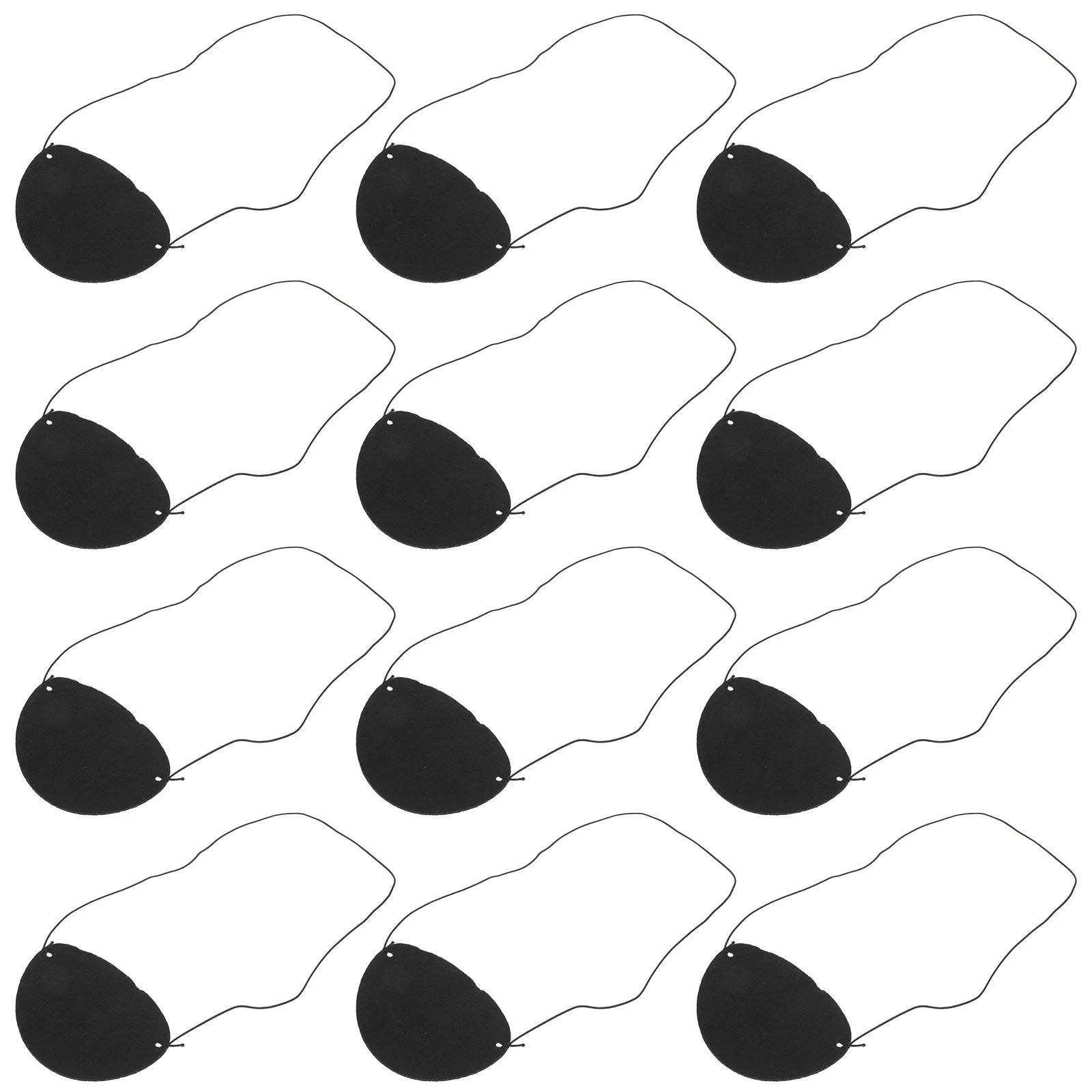 96 Piezas de Parches para Ojos de Pirata de Halloween, Fieltro Negro, Banda Elástica Cómoda, Accesorios para Disfraces de Pirata para Adultos y Niños