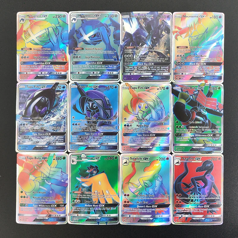 

100 шт./кор. DIY PTCG английский Venusaur Charizard Blastoise Umbreon Sylveon Espeon Marshadow Lycanroc GX коллекция хобби карточная игрушка