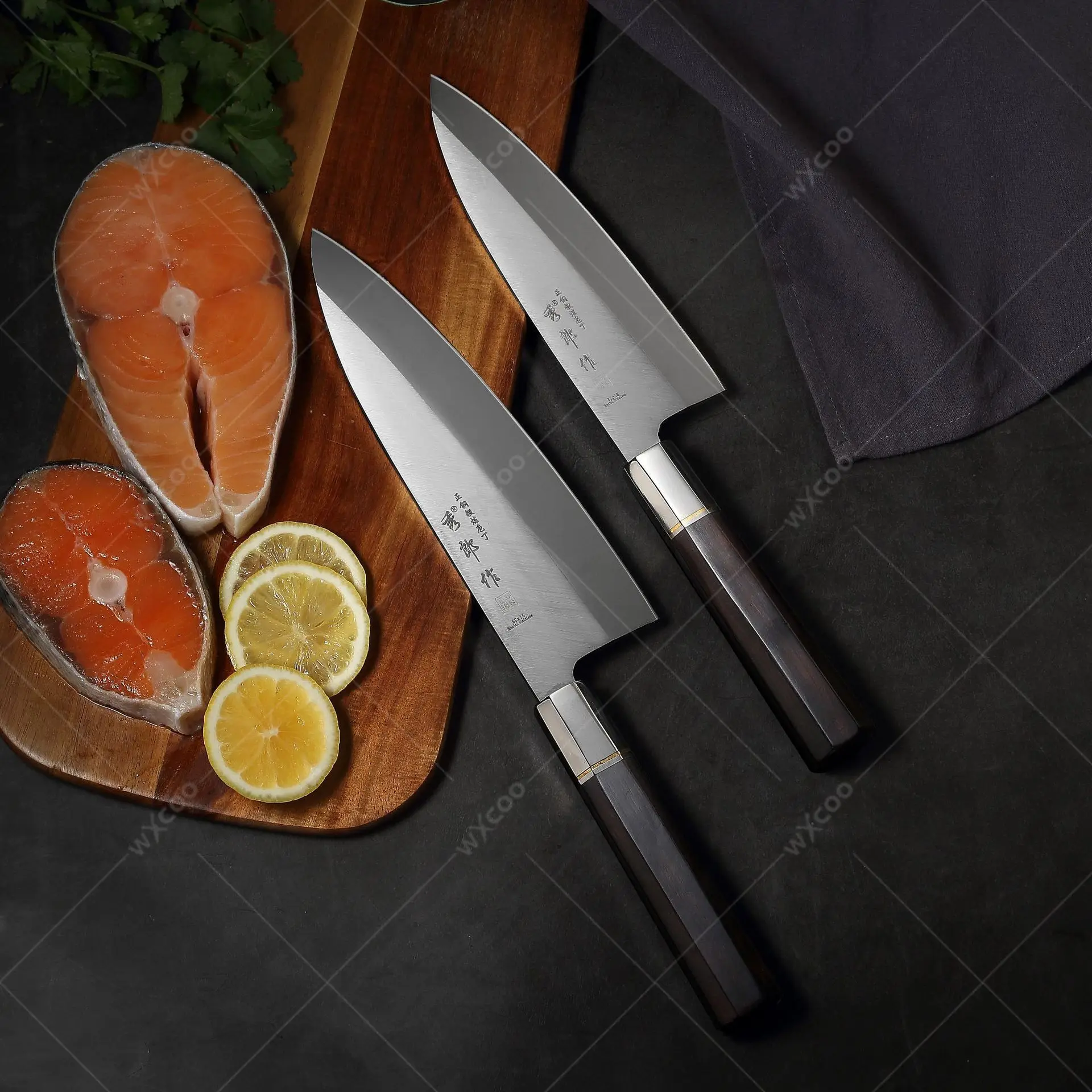 

WXCOO Professional Fish Salmon Knife Sushi Slicing Knives Kitchen Chef Knife Japanese Sashimi Knife Kitchen Meat Cleaver