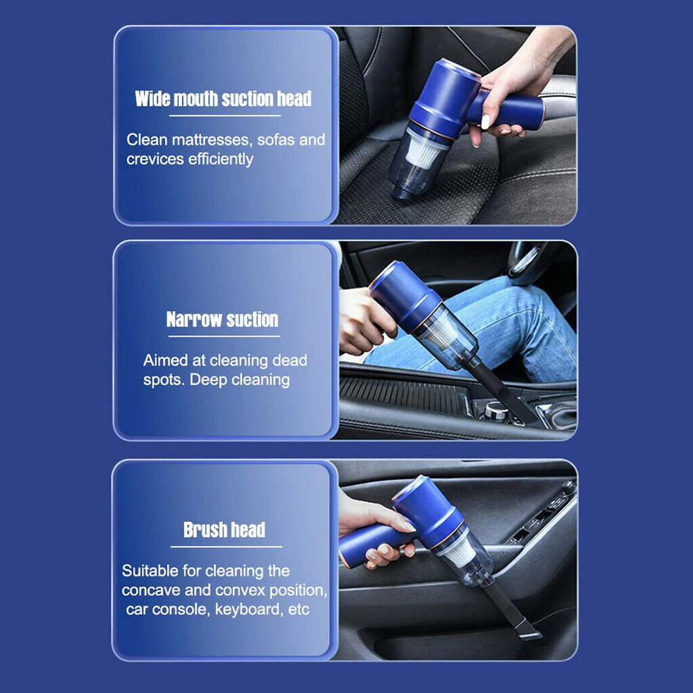 Беспроводной ручной мини-пылесос, 8000 Па