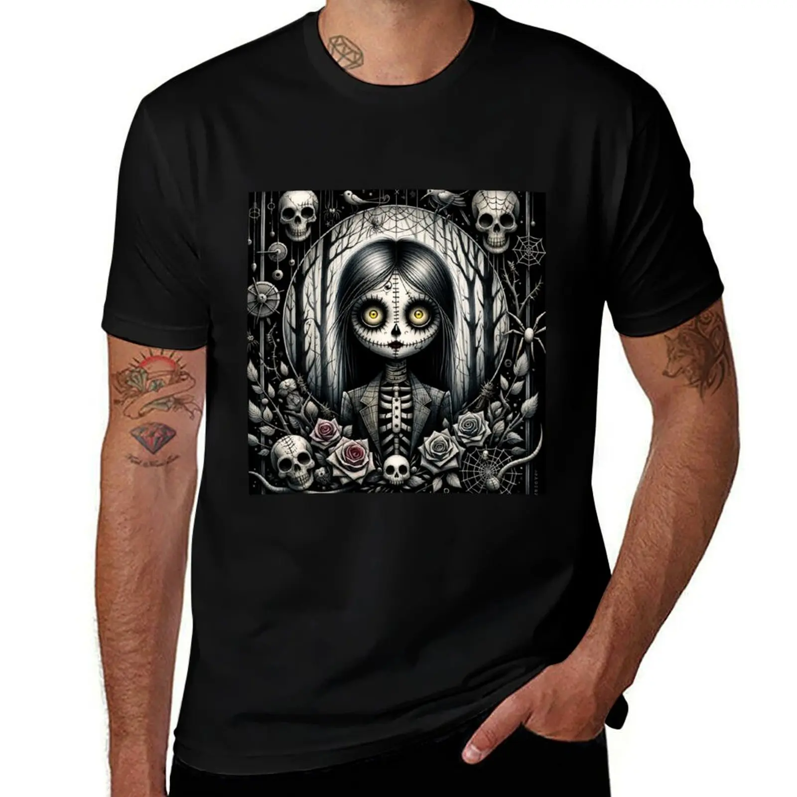 Design Gothic Doll Alexandra T-Shirt Running Performance Short Sleeve Tee