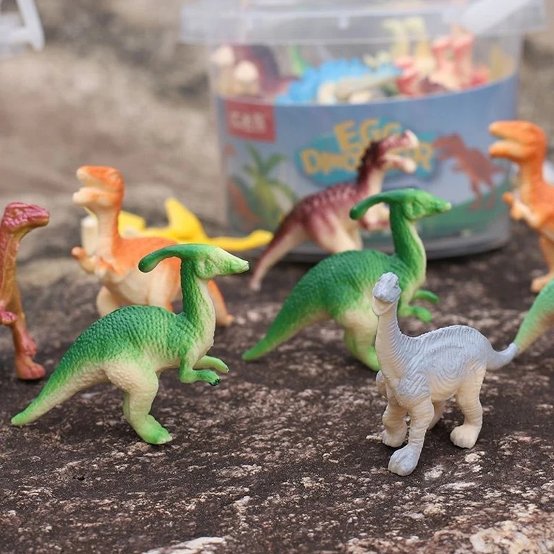 Set di giocattoli di dinosauri da 20 pezzi: figure di dinosauri solidi, alberi e rocce di dinosauri realistici, uova e nidi di dinosauro, regali per bambini