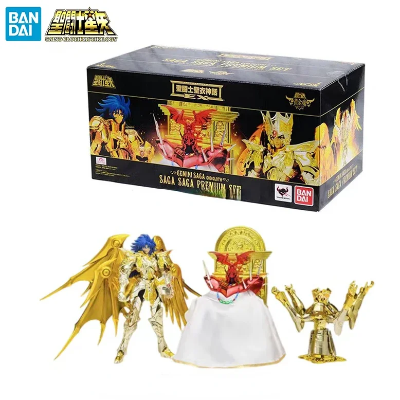 In Stock BANDAI Saint Seiya Saint Cloth Myth Golden Soul God Gemini Set EX Gemini Pope Anime Collection Figure Model