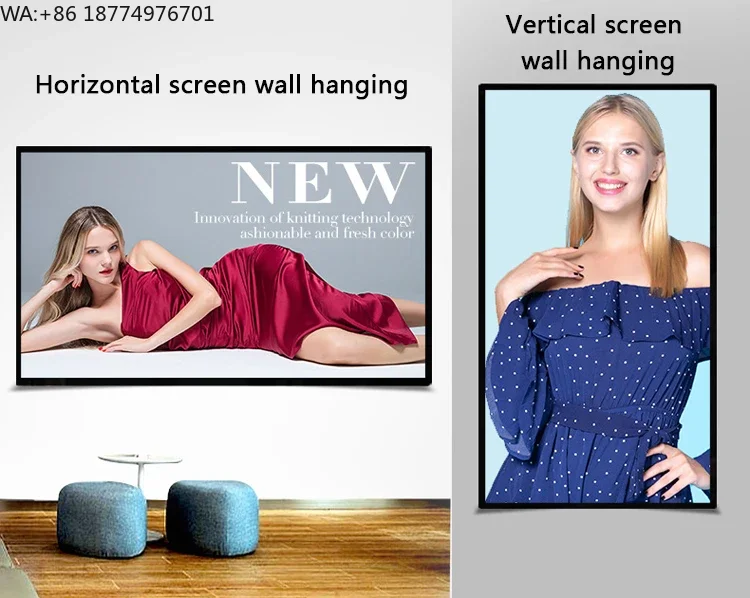 55inch Double Sided 700/2500cd High Brightness Hanging Window Display Advertising Machine Electronic Digital Sign