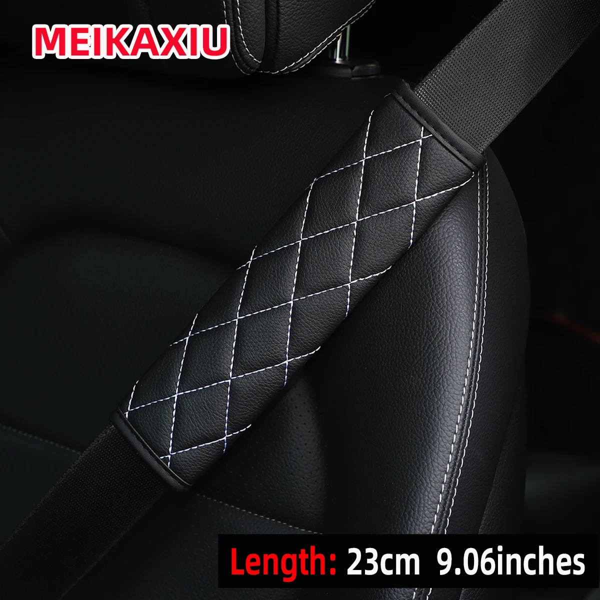 PU leather embroidered shoulder cover 23cm9.06 inch comfortable GM interior supplies seat belt trim