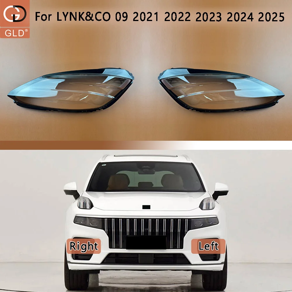 

For LYNK&CO 09 2021 2022 2023 2024 2025 Car Accessories Headlight Shell Lamp Shade Lens Transparent Headlamp Cover Plexiglass