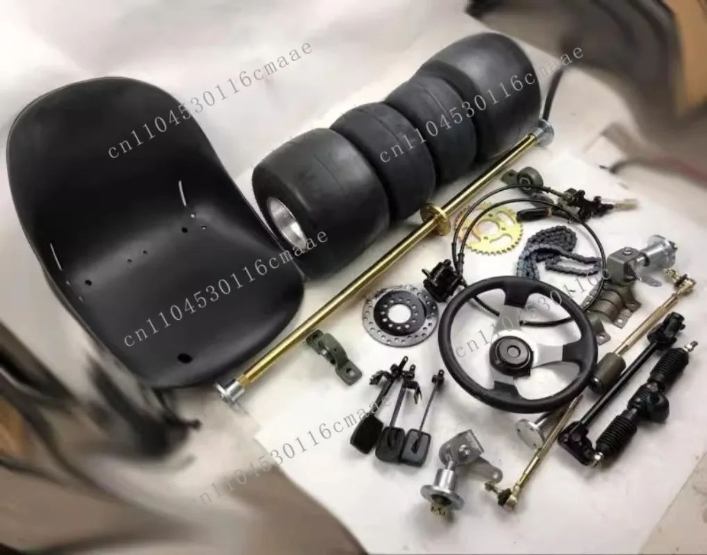 

New Four-wheel Kart Accessories Modified Frame, Front and Rear Suspension, Steering, Rear Axle, Rear Axle, 5-inch Tires