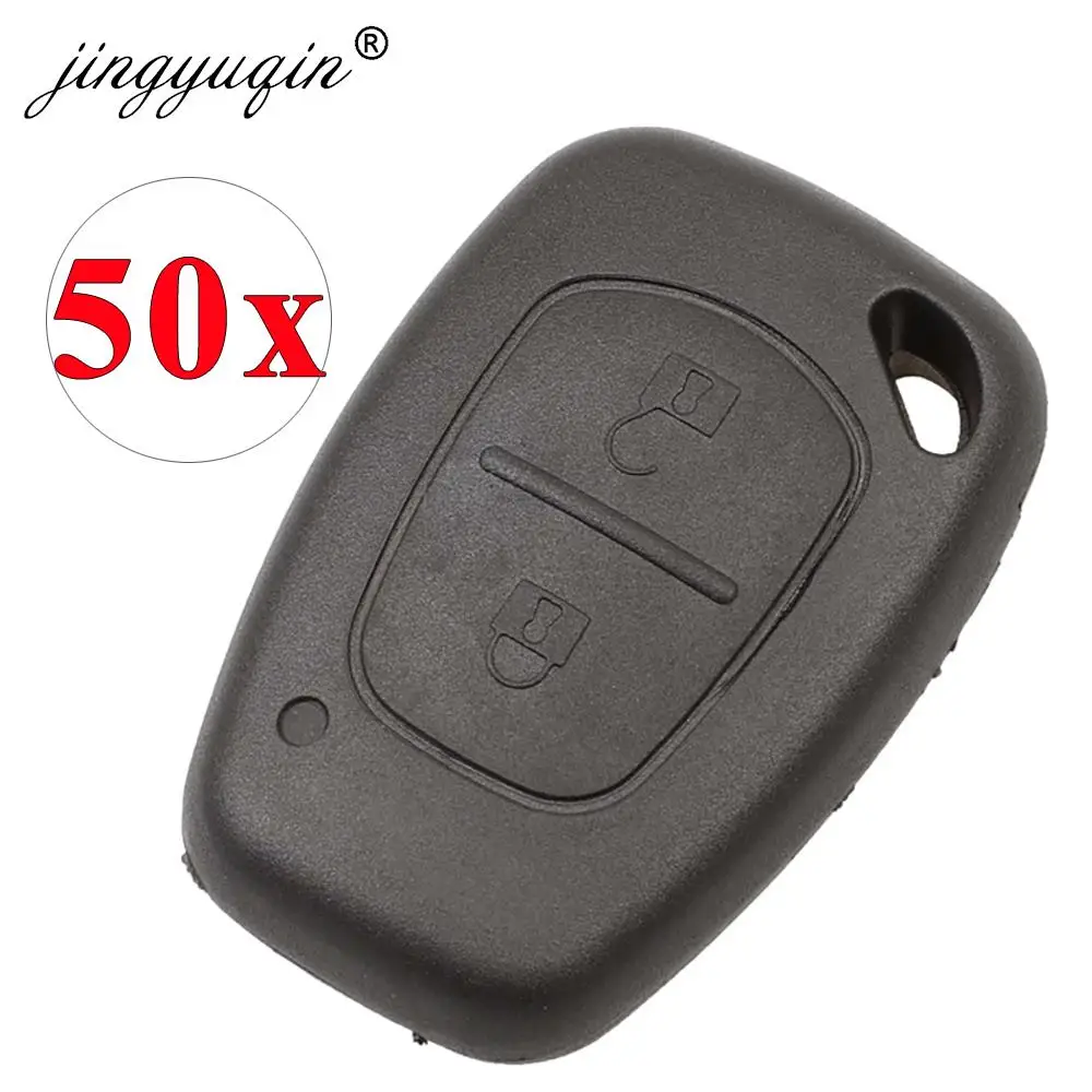 

jingyuqin 50pcs/lot 2 Button Remote Key Shell For Renault Opel Vauxhall for Nissan Vivaro Traffic Primastar FOB Case