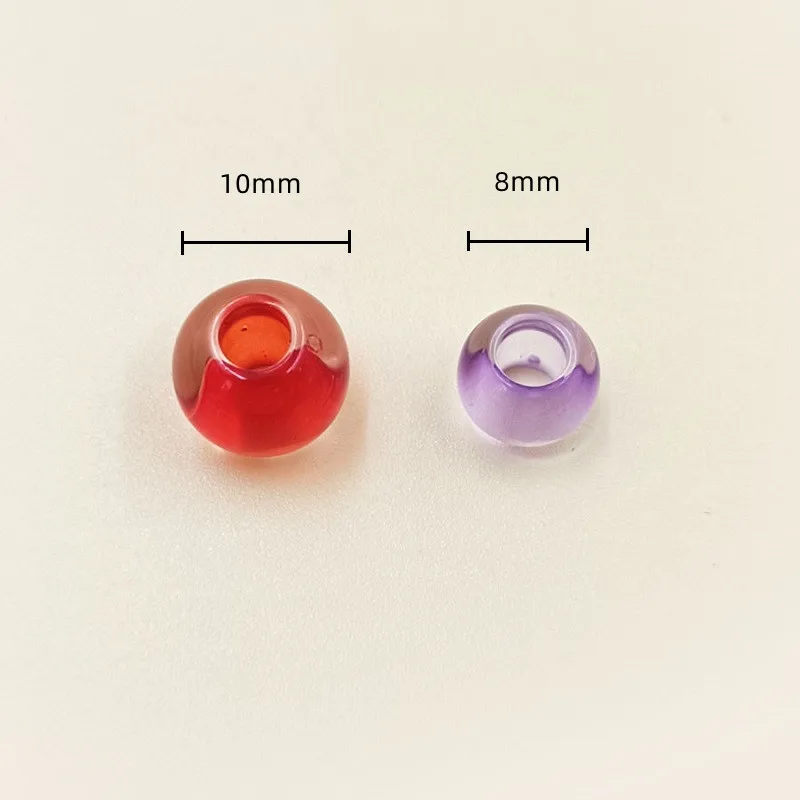40/20pcs Resin 8mm/10mm Beads With 4mm Big Hole Jumbo Hair Braid Dreadlock For Dreadlock Beads DIY Jewelry Making