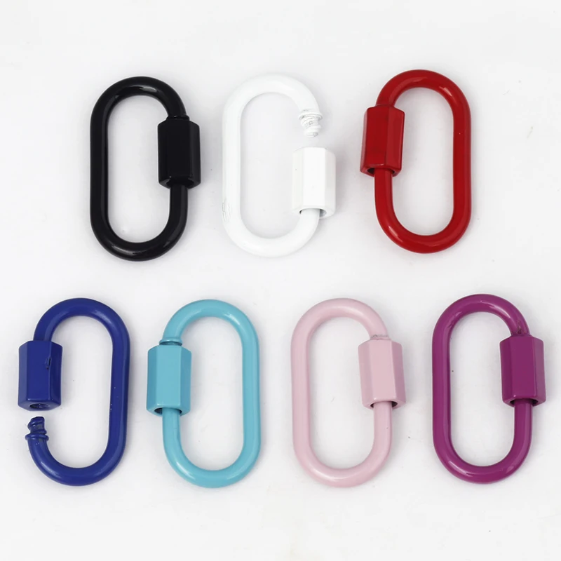 Paper Clip Style Screw on Buckle Clasp Hooks for Fashion Trendy Handmade Luxury Jumbo Chain Jewelry