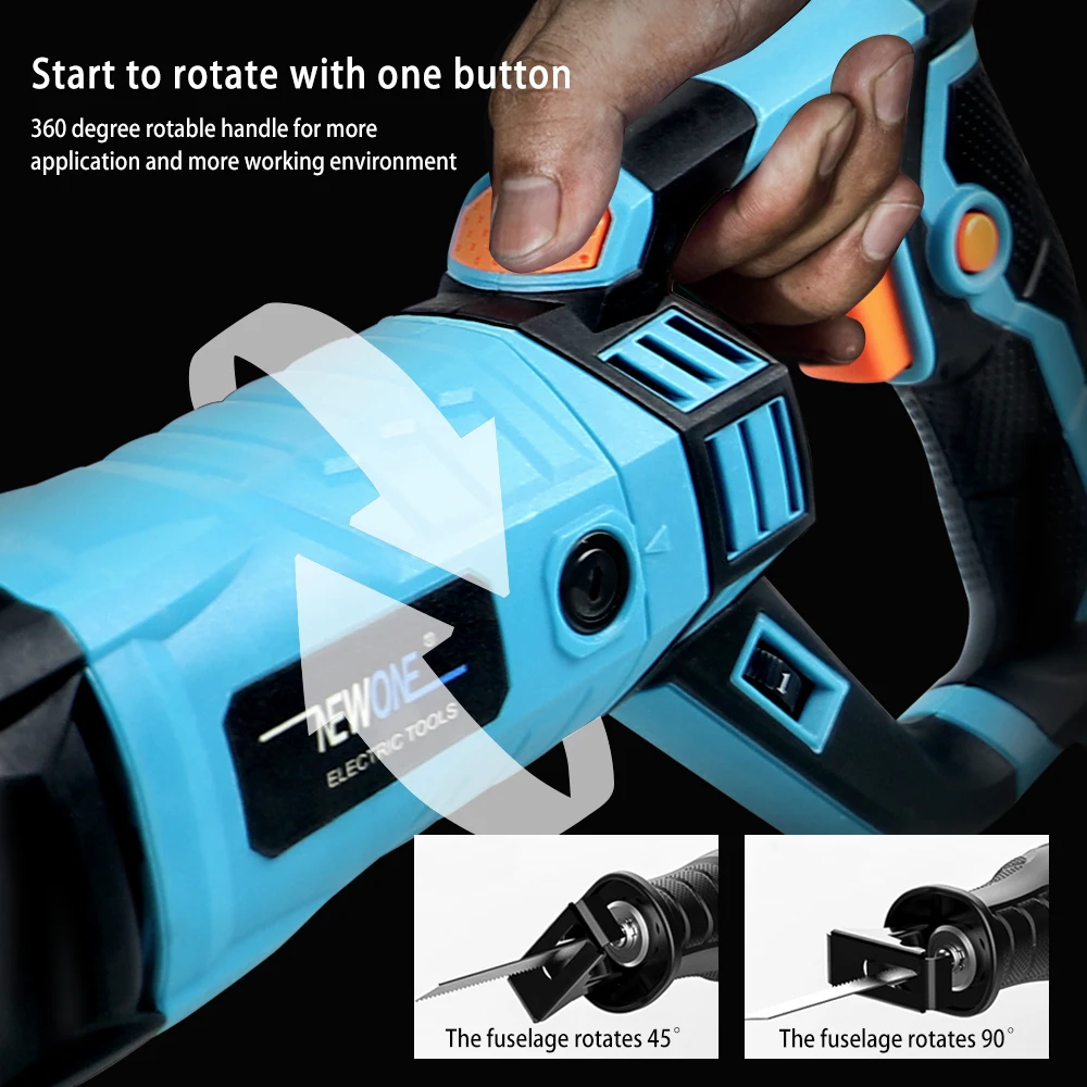 900W/1050W/1200W Electric Reciprocating Saw With Adapter Blades DIY AC Electric Saw For Wood Metal Plasitic Cutting