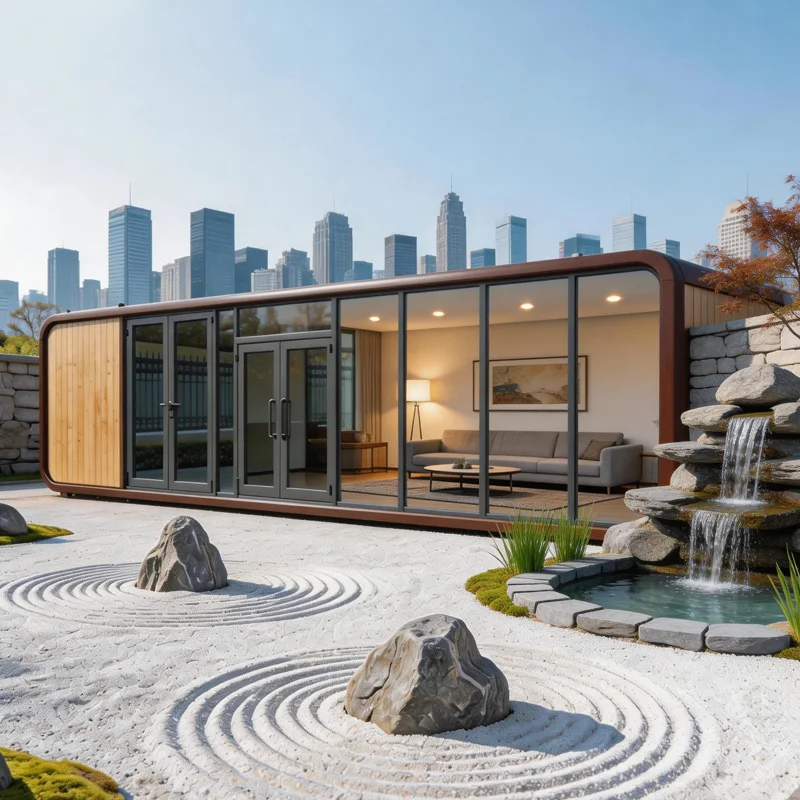 40FT Smart Breathable Apple Cabin Modular Prefab Capsule House Sandwich Panel Shipping Container House For Outdoor Residential