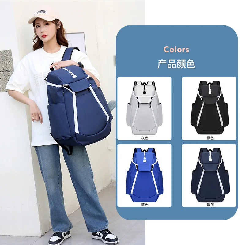 Oxford waterproof backpack with large capacity and contrasting color football storage for sports training