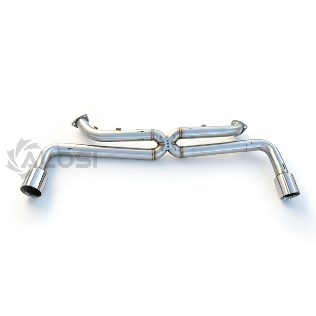 High-performance sports exhaust for Porsche 911 Carrera (996) MK5  (3.4/3.6) 1998-2004 SS304 straight through X-shaped exhaust