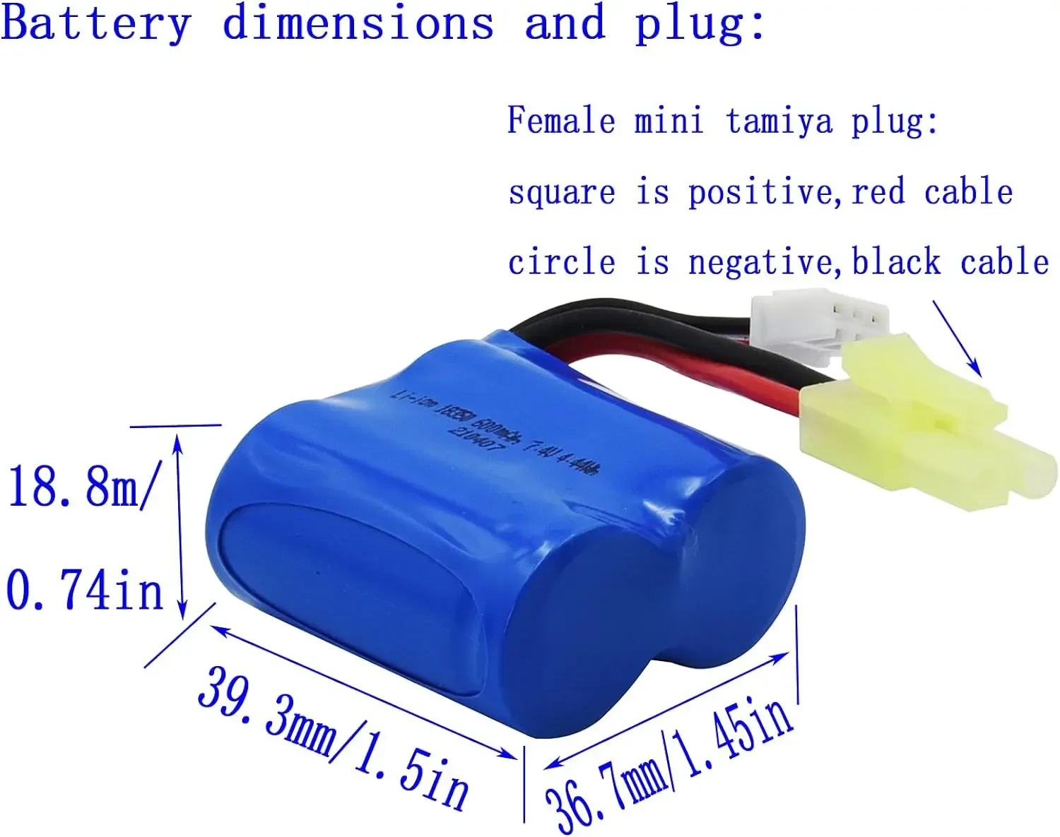 Akumulator litowo-jonowy 7,4 V 600 mAh 15C z ładowarką do łodzi RC UDI001 H100 H102 SKYTECH TKKJ H106 H110 H112 RC