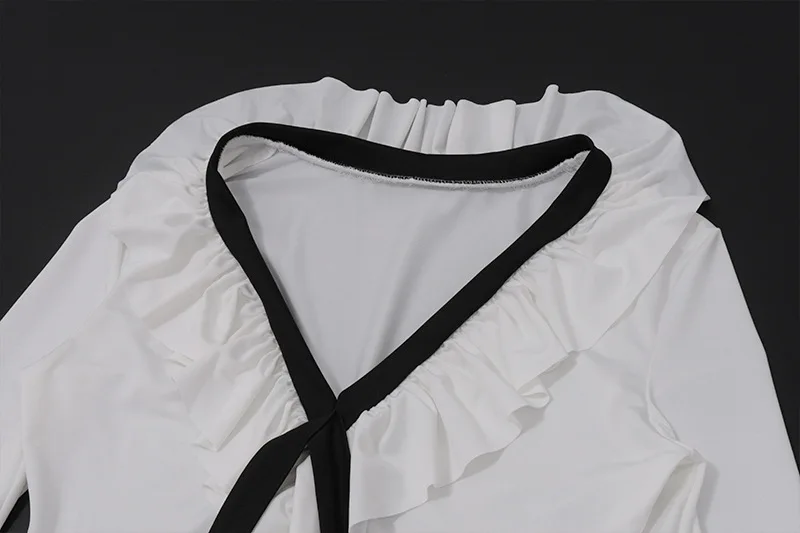 Customized Long Sleeve Ruffle V-neck Maxi Dress A-Line Evening Dresses Prom Gown Formal Exquisite High Quality Party Gowns Women