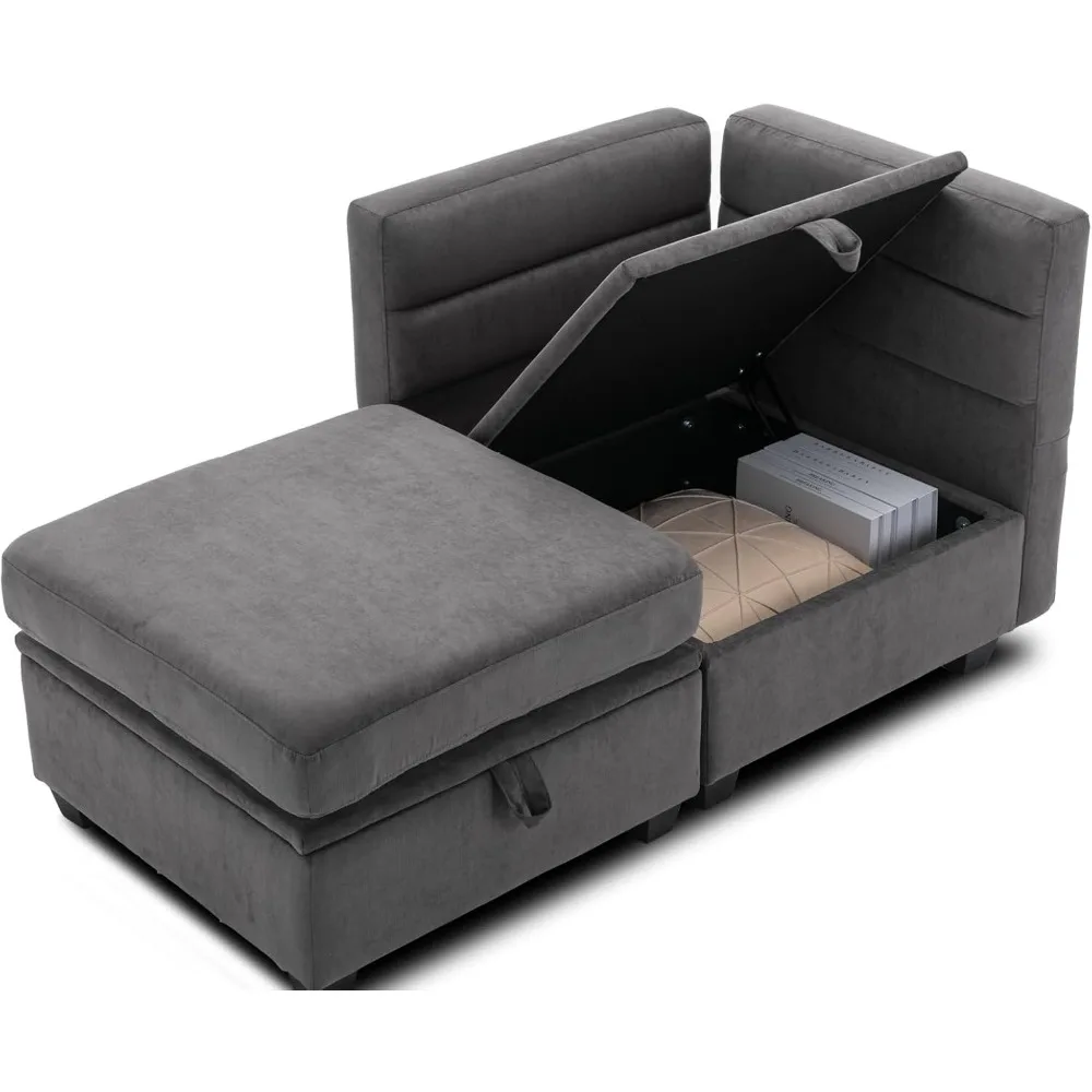 Storage Ottoman with Deep Seat, Multi-Purpose Foot Rest for Small Spaces, Ideal for Dorms, Bedrooms, Offices