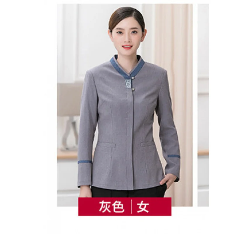 Cleaning Work Uniform for Women Property Hotel Room Cleaner Auntie GuesthousePABreathable Waiter Long Sleeve Autumn Winter Outfi