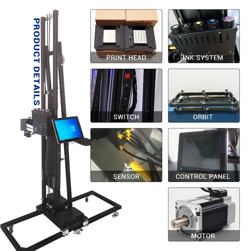 High Quality 3D Vertical Wall Printer Direct To Wall Painting Machine Factory Price Hot Sale