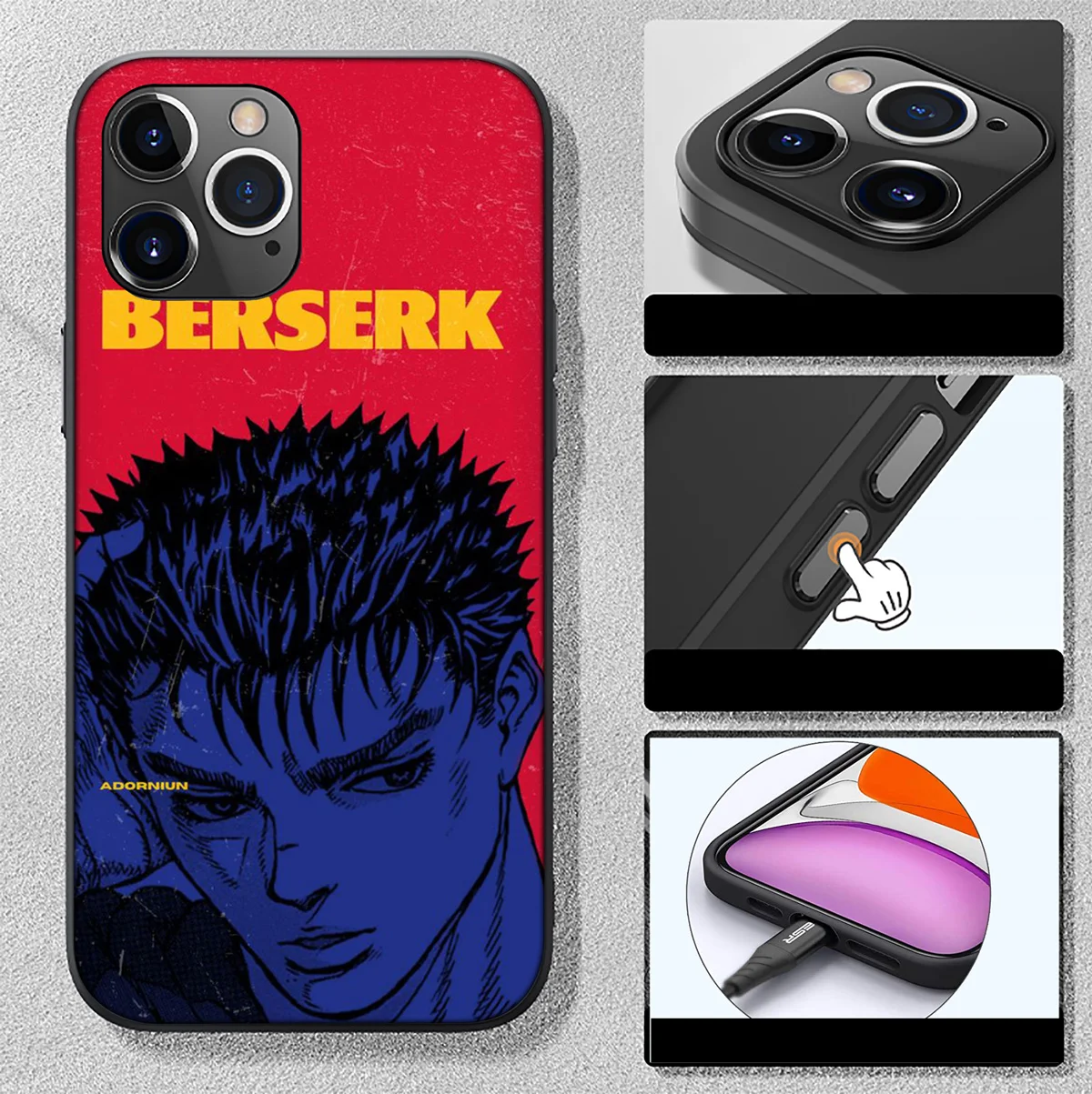 SO11 Anime Berserk Guts Cover Phone Case for Xiaomi Redmi 13 12C 12 10C 10 9C S2 10 9T 10A 9C 9A 9 8A 8 7A 7 6A 6 Pro NFC