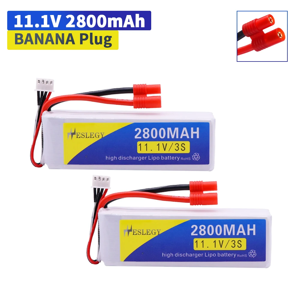 Обновленный аккумулятор Lipo 11,1 В, 2800 мАч с разъемом типа «банан» для BAYANGTOYS X16 X21 X22, запасные части для радиоуправляемых игрушек, аккумулятор 11,1 В, 2800 мАч