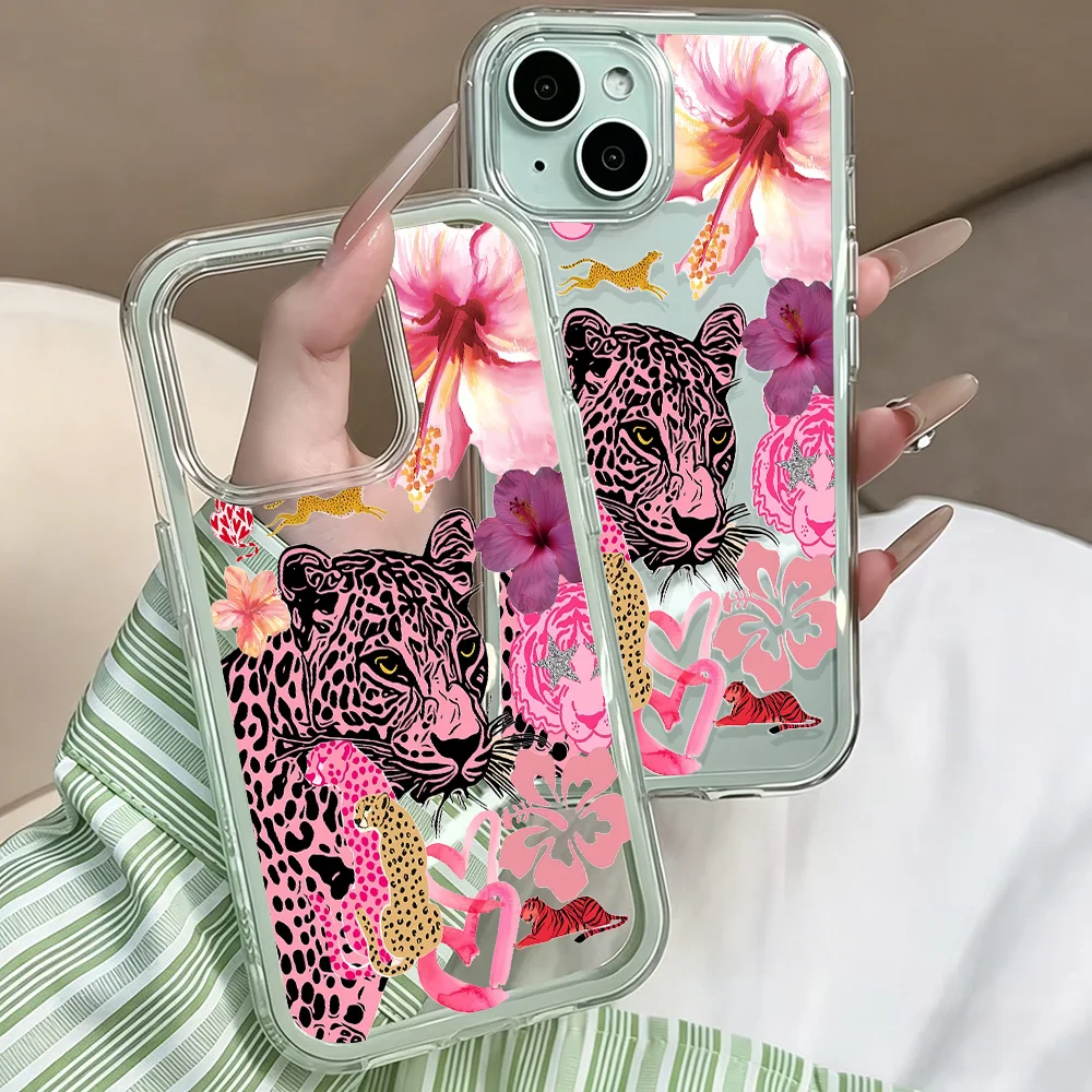 Leopardenmuster Handyhülle für Samsung Galaxy S26 Ultra S25 S24 edge s22 s23 Plus FE A57 A54 A55 A16 A35 A36 A37 5G Transparente Hülle – Detail 5