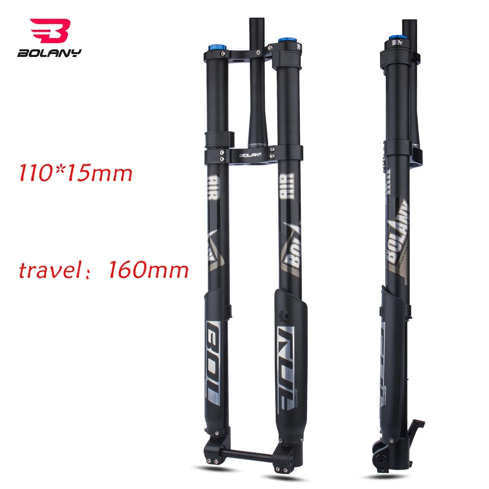 

BOLANY MTB Bike Downhill Inverted Fork Shock Absorber 160mm XC AM DH For Bicycle Mountain Off-Road Thru-Axle Air Fork 29 26 27.5