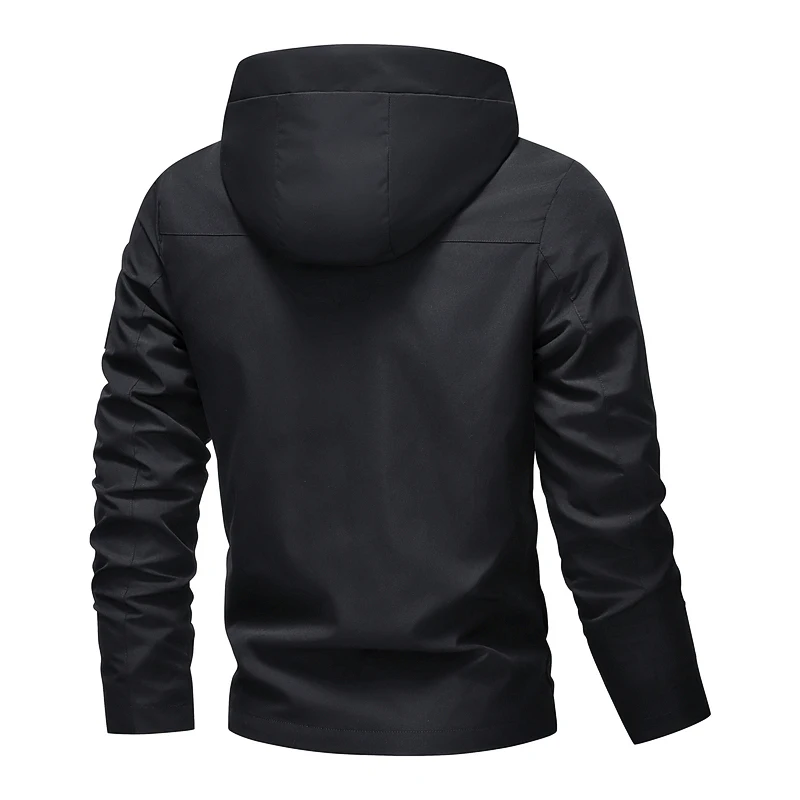 2026 Men's Waterproof and Rainproof Jacket Lightweight Hooded Outdoor Raincoat Hiking Windproof Jacket Hiking Outdoor Jacket