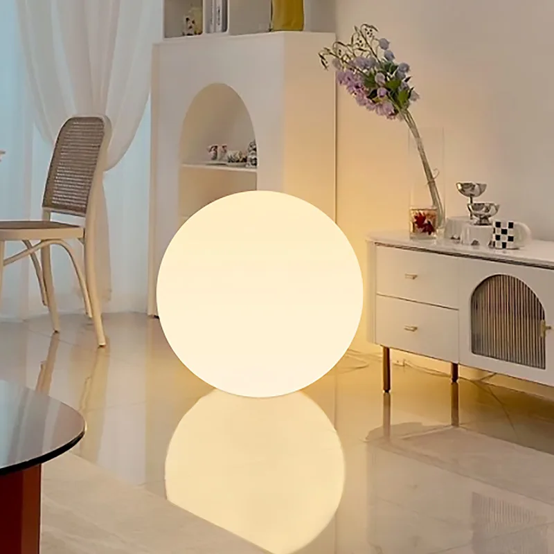 Imagem -02 - Grande Led Globo Luz Pavimento Regulável Bola Lâmpada Cores Usb Recarregável Home Decor Quarto Foyer Sala de Estar