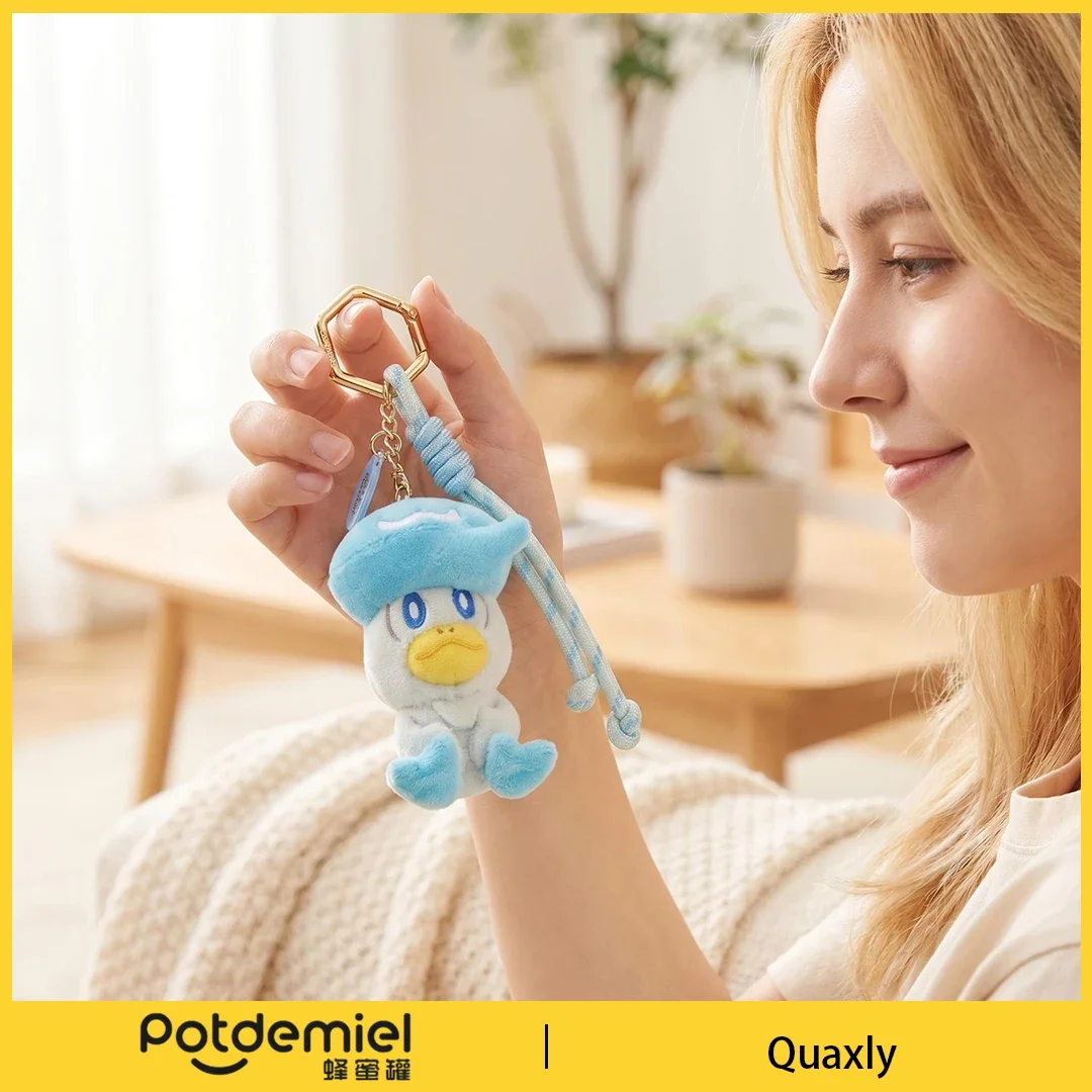 Potdemiel Pokemon Quaxly Plush Keychain Stuffed Animal Handbag Charm Anime Bag Decor Men Women Kids Gift Toy Collectible view 2