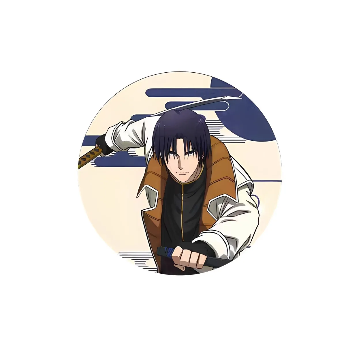 58 مللي متر أنيمي HIMURA Rurouni Kenshin Kamiya Kaoru Tomoe Yukishiro تأثيري حلي شارة دبوس SPTE صفيح بروش الدعامة عيد الميلاد جيلف ﻿