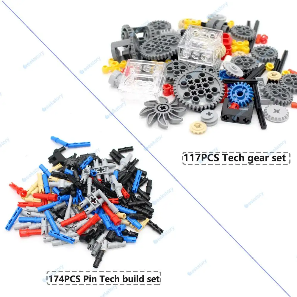 

117 шт., набор шестерен с переменной скоростью, технологические шестерни, набор деталей для строительных блоков, 174 шт., соединительный штифт, модель «сделай сам», кирпичи, игрушечные аксессуары
