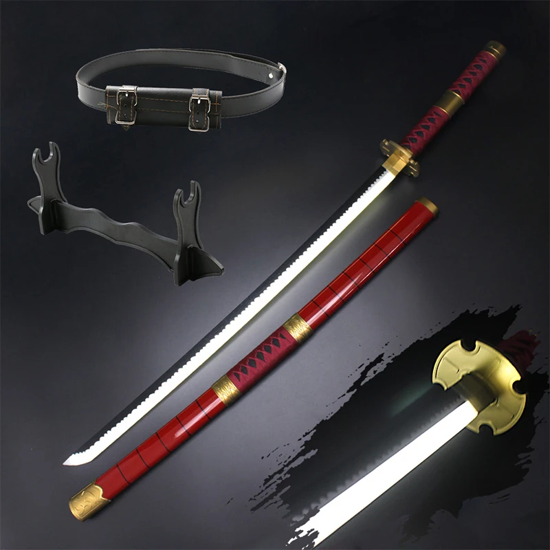 Roronoa Zoro Katana LED Light Up Sword Role-playing Weapons Props Sandai kitetsu Yubashiri Halloween Gifts