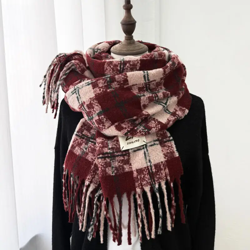 طالب الخريف الشتاء وشاح شبكة شرابة رشاقته الدفء يندبروف تنوعا موضة حسن المظهر المشاعر لينة لزجة امرأة شال