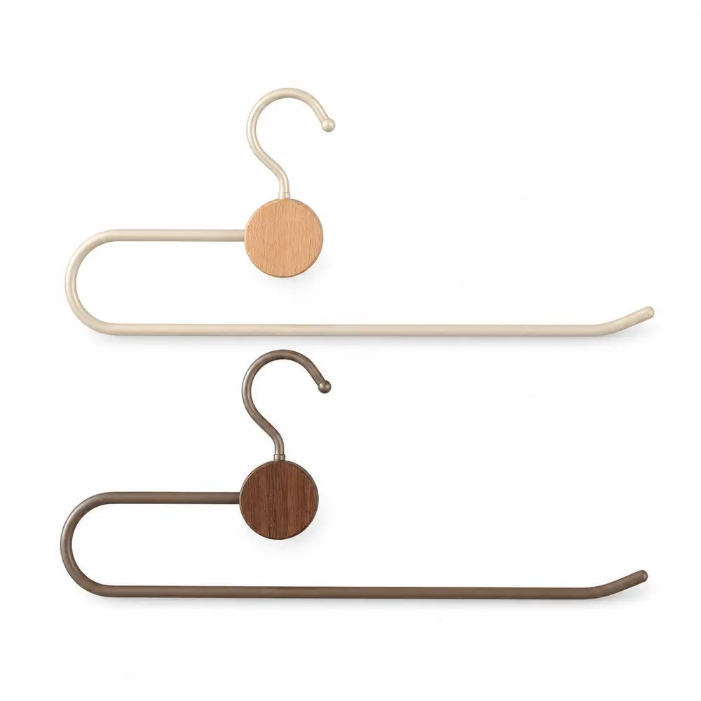 Metal Pants Hanger Non Slip Rotating Hook Clothes Storage Rack Crease Free Open End Structure Pants Storage Cabinet