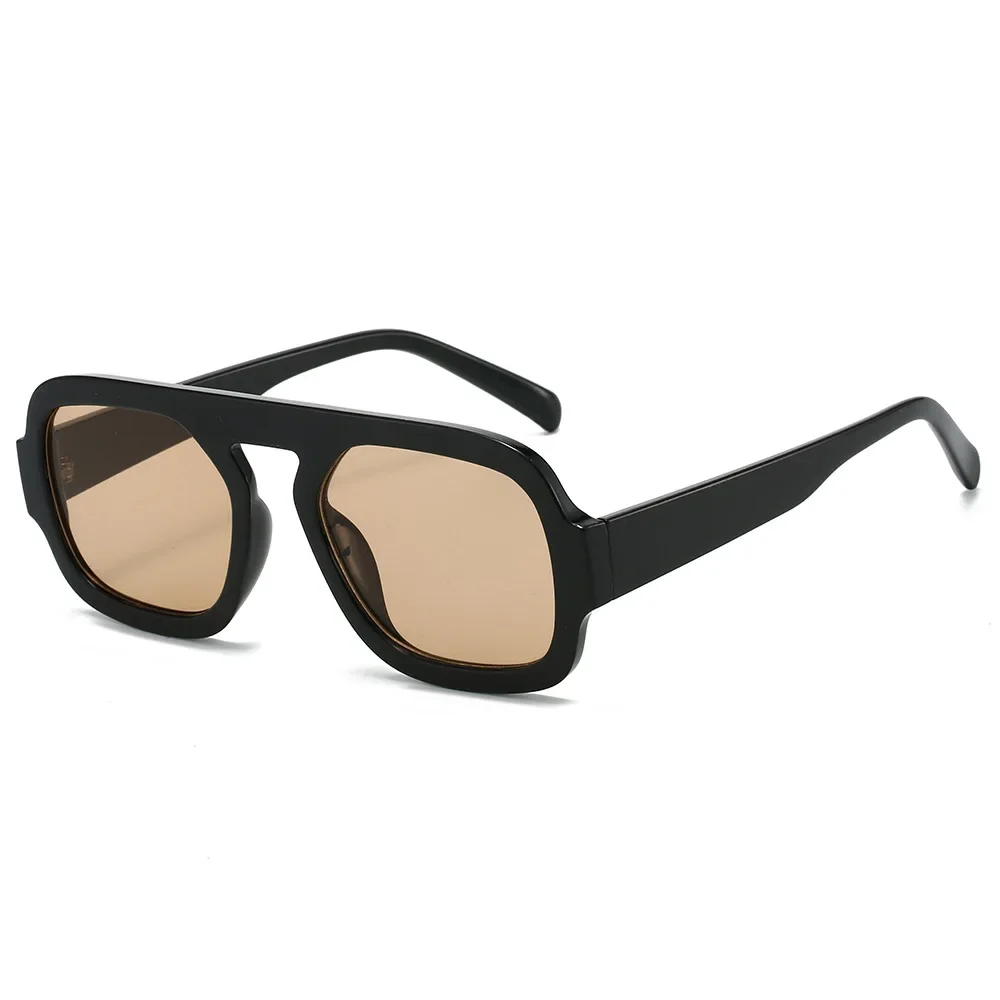 Quadratische Retro-Sonnenbrille für Damen, modische Sonnenbrille mit Leopardenmuster und grünem Farbverlauf, Punk-Sonnenbrille für Herren