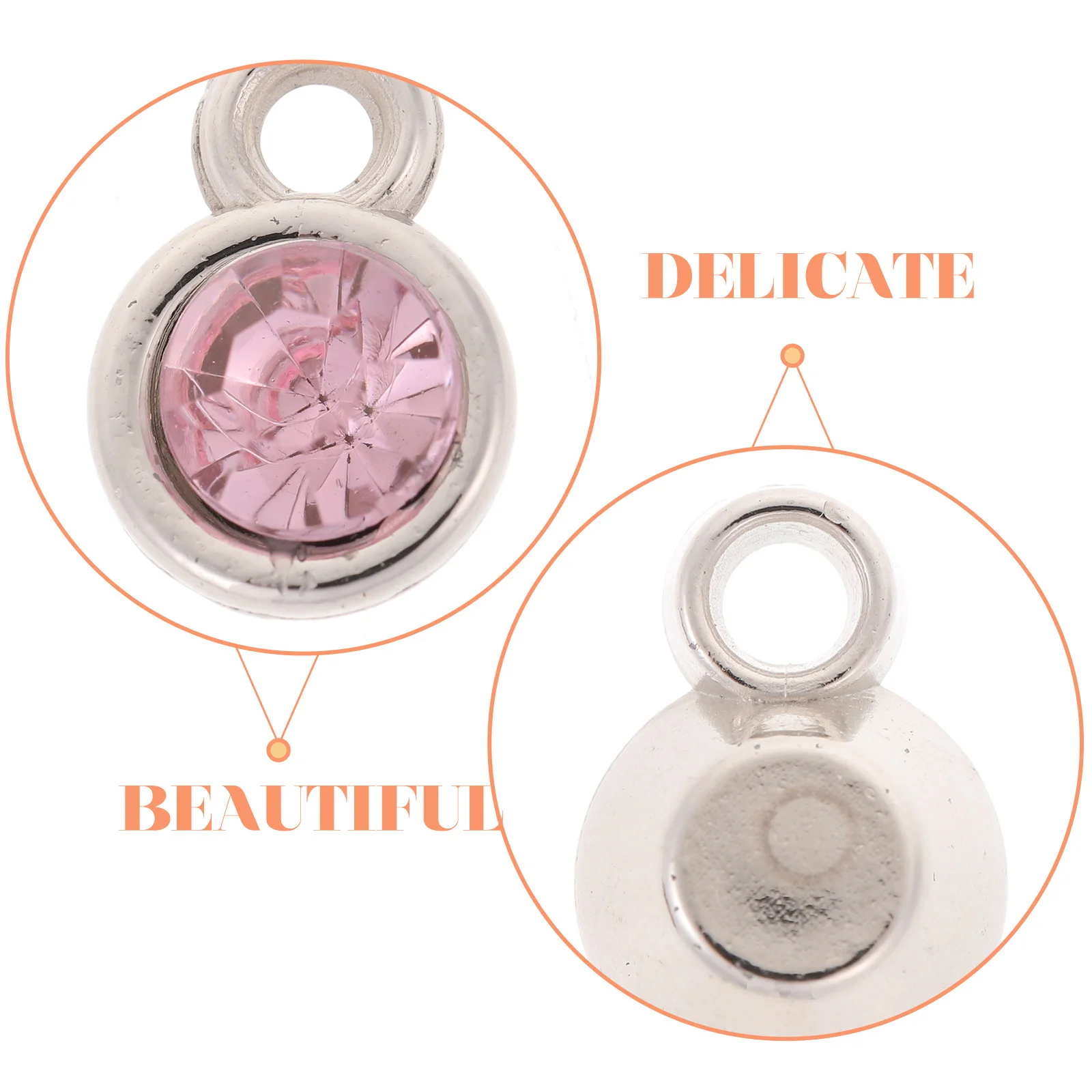 

50Pcs Gemstone Alloy Charms Premium Durable DIY Jewelry Making Pendants Necklaces Bracelets Accessories Gemstone Alloy Pendant