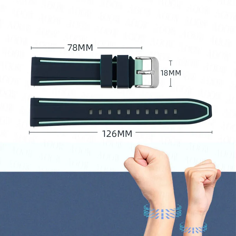 20mm Colored Silicone Strap for OmegaXSwatch MoonSwatch Soft Waterproof Quick Release Watch Band Accessories