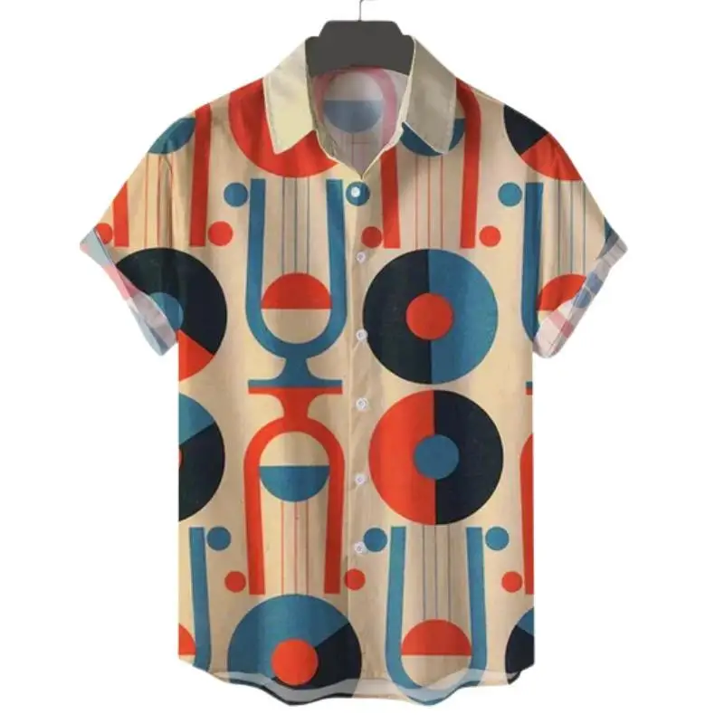 Herren Sommer Jazz Stil Muster lässig soziale Blumen Retro Hawaii übergroße lustige Hemd Druck Y2k Harajuku wochen ende Kleidung