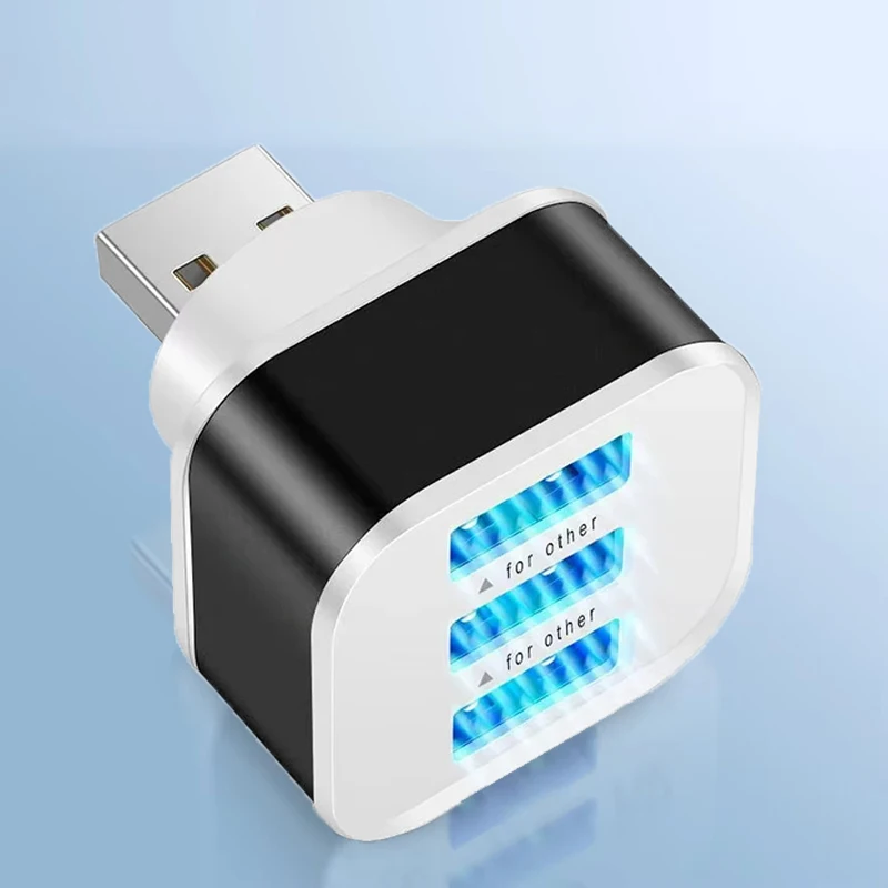 USB Slots Adaptor 3 Port USB Interface Extender For Phone Tablet Laptop Car Electronics 3 In 1 Multiple USB Interface Extender