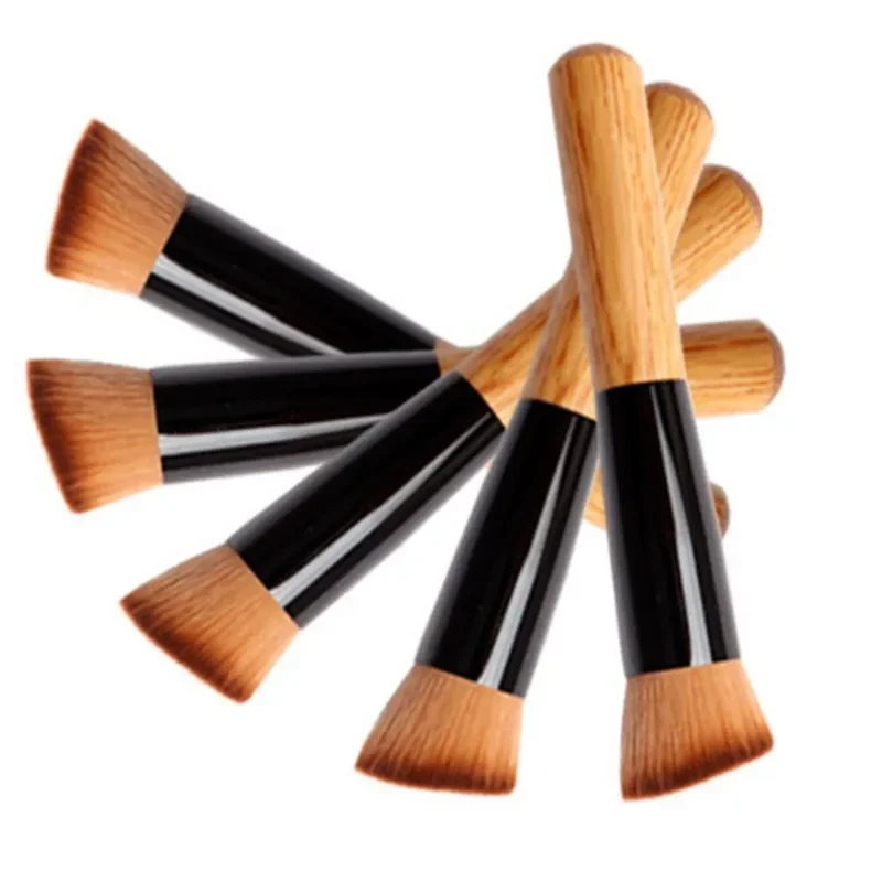 Professional Brushes Wooden Handle Make Up Brushes Foundation Powder Concealer Blush Powder Tool