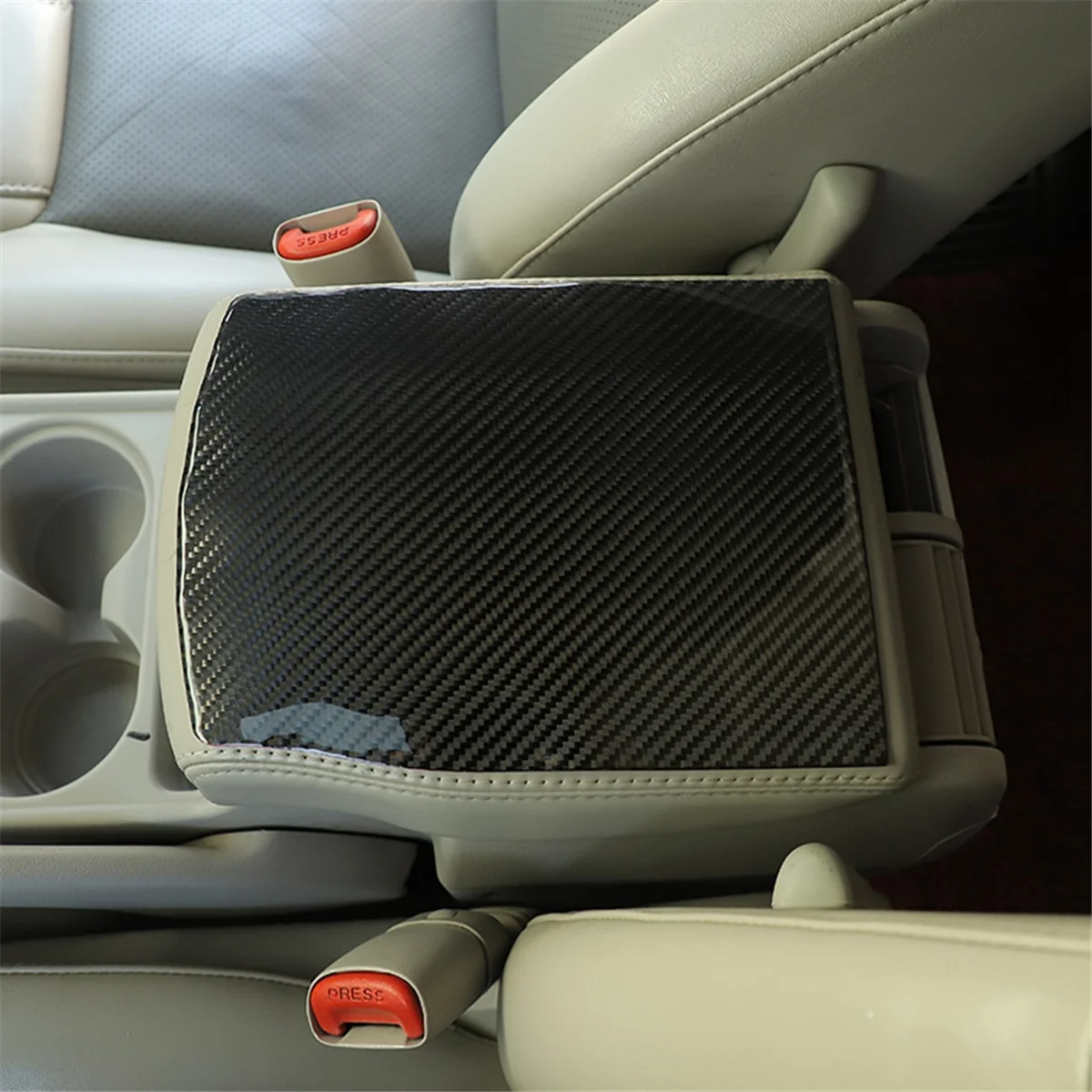 صندوق مسند ذراع وحدة التحكم المركزية لقائد جيب ، ألياف كربون ، غطاء لوحة سيارة ، ملصق تشذيب ، إكسسوارات ،-way way